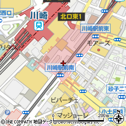 洋麺屋五右衛門川崎アゼリア店周辺の地図