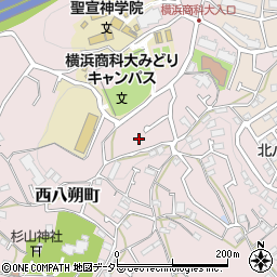 神奈川県横浜市緑区西八朔町761周辺の地図