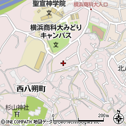 横浜商科大学　みどりキャンパス周辺の地図