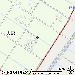千葉県東金市大沼周辺の地図