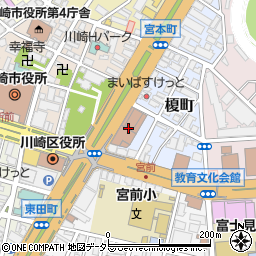 ゆうちょ銀行川崎店周辺の地図