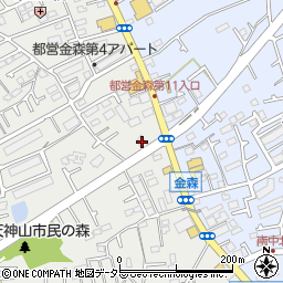 ファミリーマート　金森町田街道店周辺の地図