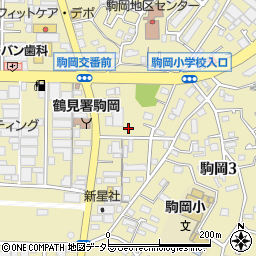 神奈川県横浜市鶴見区駒岡周辺の地図