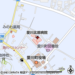 愛川北部病院周辺の地図
