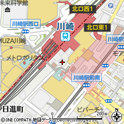 ラウンドクロス川崎周辺の地図