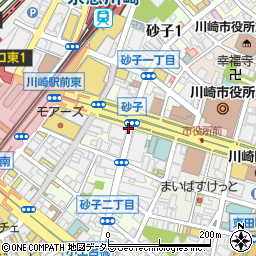神奈川県川崎市川崎区砂子周辺の地図