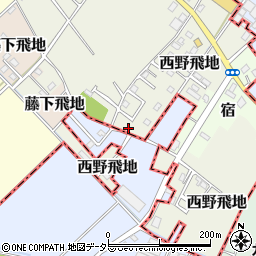 千葉県東金市西野飛地1658-9周辺の地図