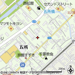 千葉県市原市五所周辺の地図
