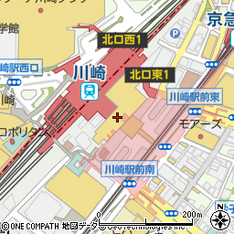 青山フラワーマーケット　アトレ川崎店周辺の地図