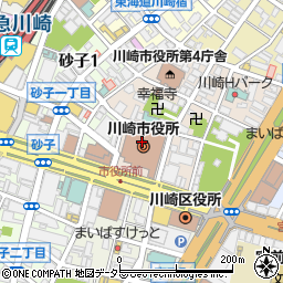 横浜銀行川崎市役所出張所周辺の地図