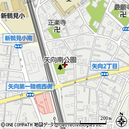 矢向南町会館周辺の地図