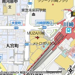 ＭＵＺＡ川崎駐車場周辺の地図