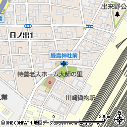 巌島神社前周辺の地図