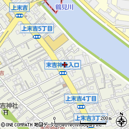 カラオケハウス銀の夢　鶴見末吉橋店周辺の地図