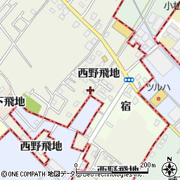 千葉県東金市西野飛地1659-3周辺の地図