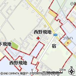 千葉県東金市西野飛地1658-2周辺の地図