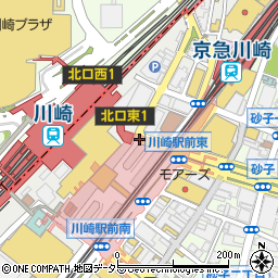 川崎駅前（北）周辺の地図