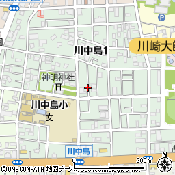 神奈川県川崎市川崎区川中島周辺の地図