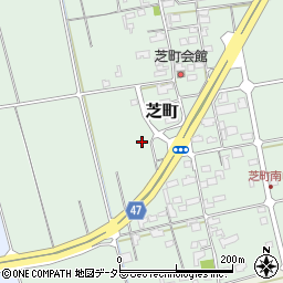 鳥取県境港市芝町周辺の地図