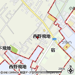 千葉県東金市西野飛地1666周辺の地図