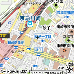 三田製麺所川崎店周辺の地図