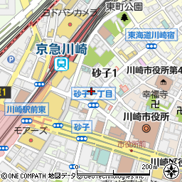 神奈川県川崎市川崎区砂子1丁目2周辺の地図