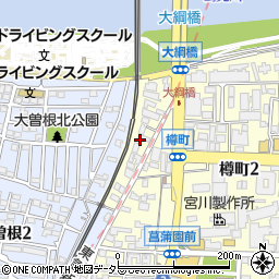 高安畳店周辺の地図