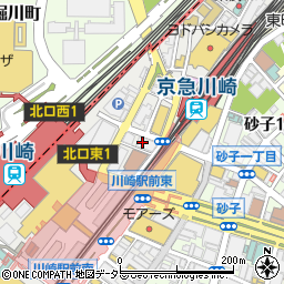 温野菜 京急川崎駅前店周辺の地図