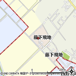 千葉県東金市藤下飛地周辺の地図