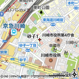 神奈川県川崎市川崎区砂子1丁目5周辺の地図