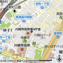 神奈川県川崎市川崎区宮本町周辺の地図