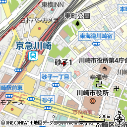 鰻・割烹 まるだい 川崎本店周辺の地図