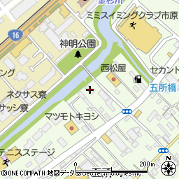千葉県市原市五所1705周辺の地図