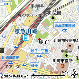 神奈川県川崎市川崎区砂子1丁目周辺の地図