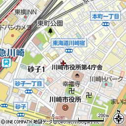 東海道かわさき宿交流館周辺の地図