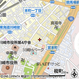 リパーク川崎堀之内第６駐車場周辺の地図