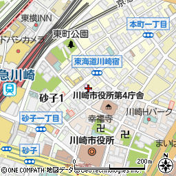 東海道かわさき宿交流館周辺の地図