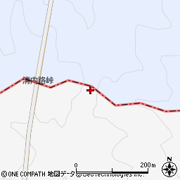 清内路峠周辺の地図