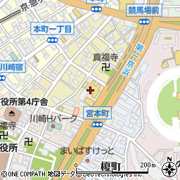 神奈川日産自動車川崎六郷橋店周辺の地図