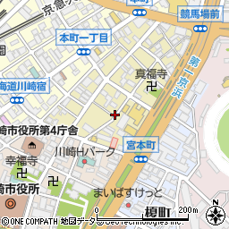 神奈川県川崎市川崎区堀之内町周辺の地図