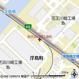 東芝浜川崎工場前周辺の地図