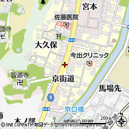 京街道周辺の地図