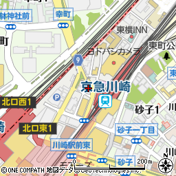 ニッポンレンタカー京急川崎駅前営業所周辺の地図