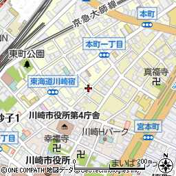 リパーク川崎本町第１０駐車場周辺の地図