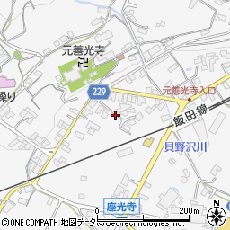 長野県飯田市座光寺南市場周辺の地図