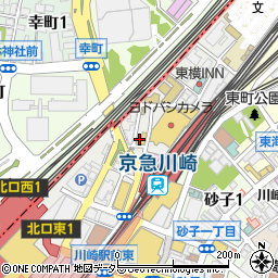 全150種食べ放題＆飲み放題 個室居酒屋 WATORO 川崎駅前店周辺の地図