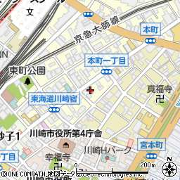 川崎本町郵便局周辺の地図