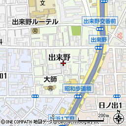 神奈川県川崎市川崎区出来野周辺の地図