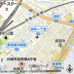 タイムズ川崎本町第６駐車場周辺の地図