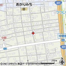 鳥取県境港市中野町周辺の地図